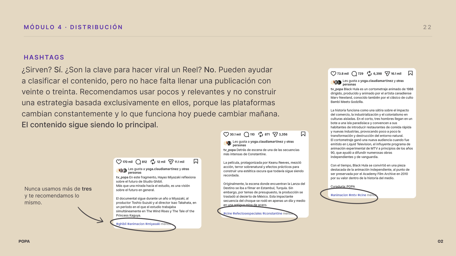 Módulo 4, distribución